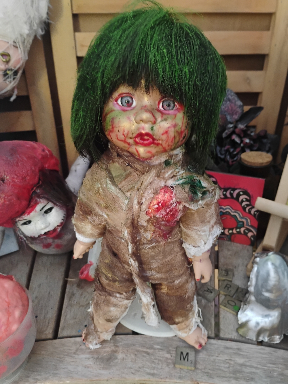 Green-Haired Horror Doll
